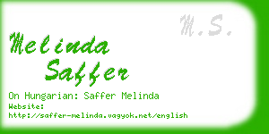 melinda saffer business card